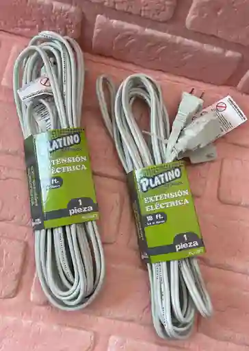 Extencion Electrica 18ft 5.4 Metros Cable Blanco