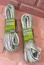 Extencion Electrica 25ft 7.6 Metros Cable Blanco