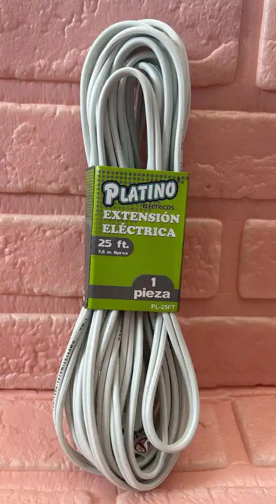 Extencion Electrica 25ft 7.6 Metros Cable Blanco