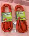 Extencion Electrica Cable Naranja 3 Metros