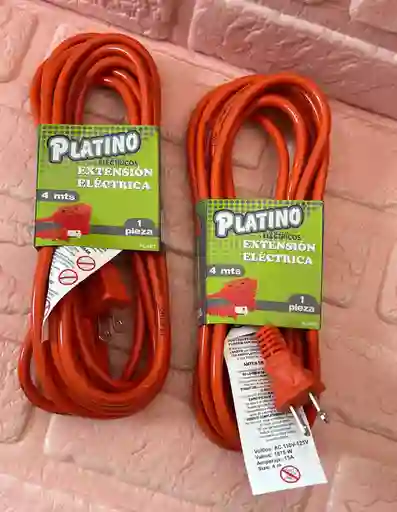 Extencion Electrica Cable Naranja 4 Metros