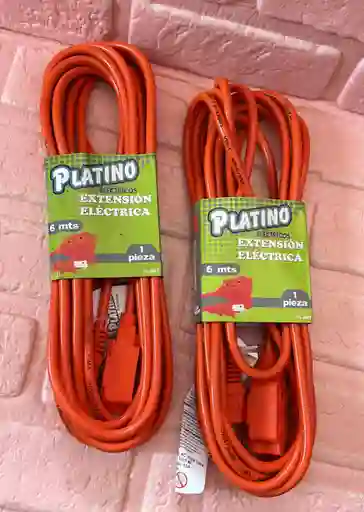 Extencion Electrica Cable Naranja 6 Metros