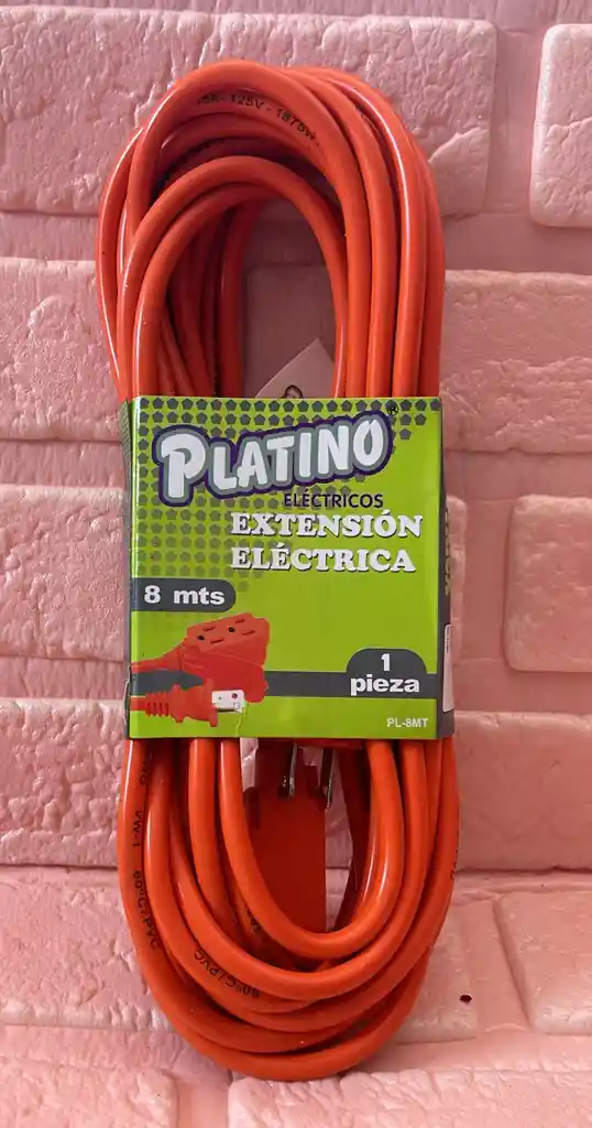 Extencion Electrica Cable Naranja 8 Metros