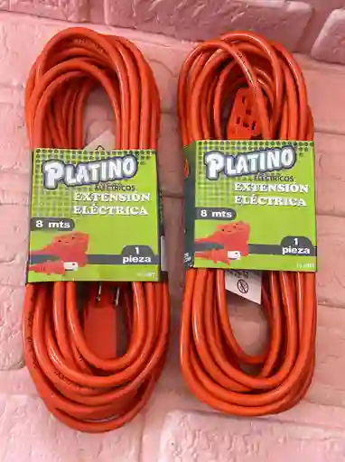 Extencion Electrica Cable Naranja 8 Metros