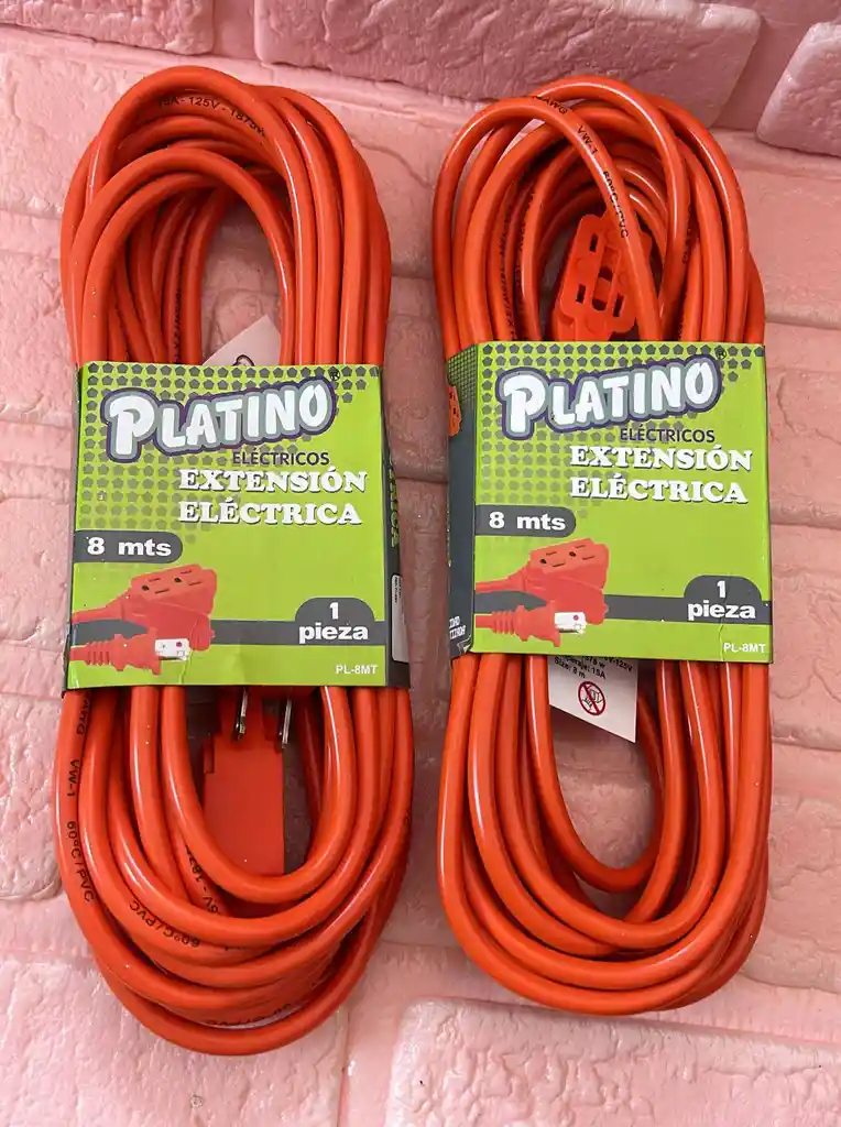 Extencion Electrica Cable Naranja 8 Metros