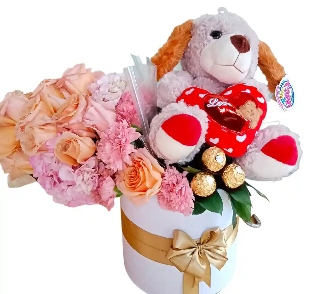 Flores, Rosas, Peluche Y Ferrero