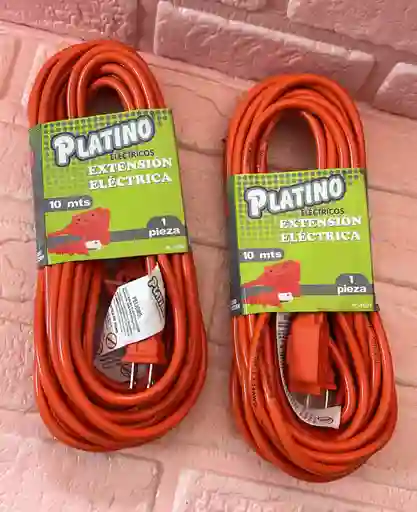 Extencion Electrica Cable Naranja 10 Metros