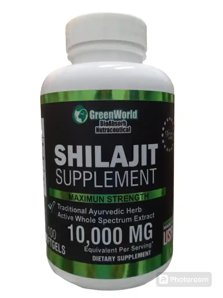 Shilajit Supplement 10.000 Mg X 100 Softgels Greenworld