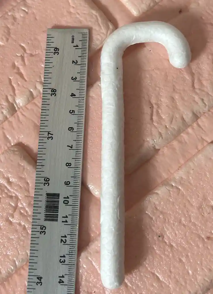 Baston Icopor Navidad 14cm Paquete X6