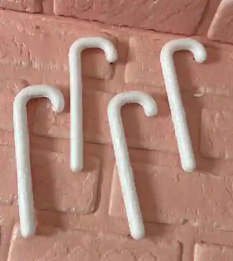 Baston Icopor Navidad 14cm Paquete X6