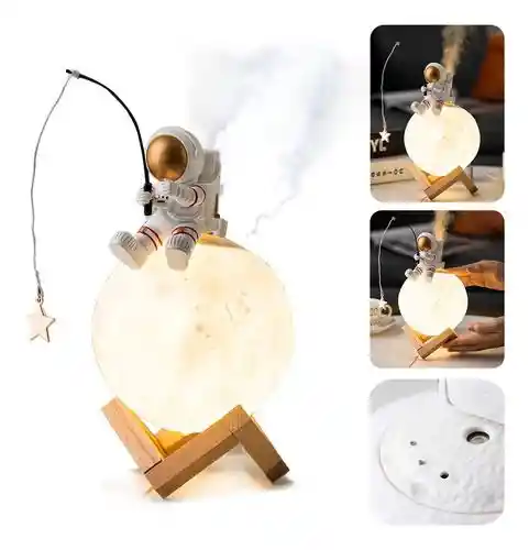 Humidificador Lampara Led Luna Astronauta