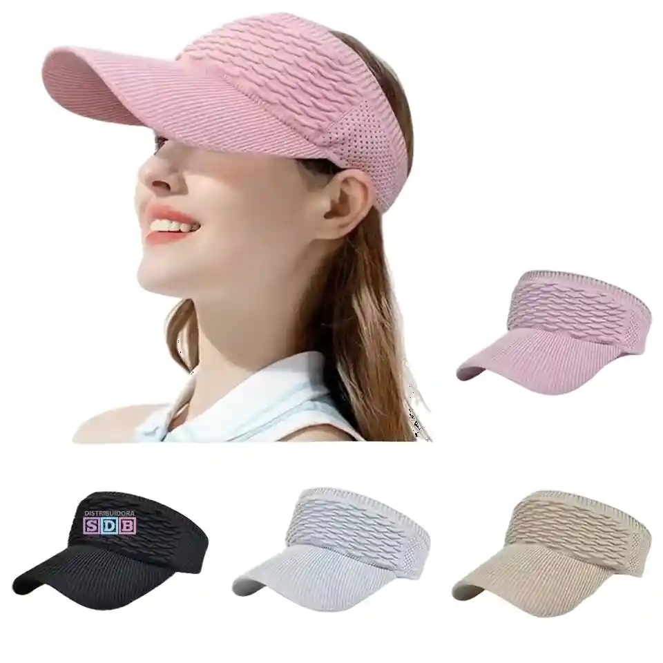 Visera Deportiva Gorra De Sol Running Gorro Unisex Beige