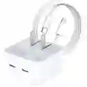 Cargador Iphone Carga Rapida Para Carga Doble + Cable Lightning 50w