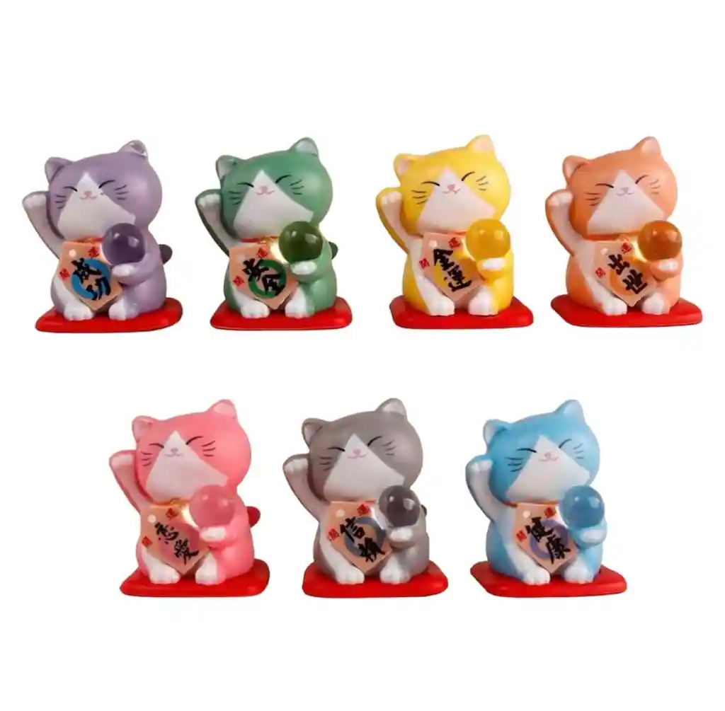 Colección Gato De La Suerte, Maneki-neko X7