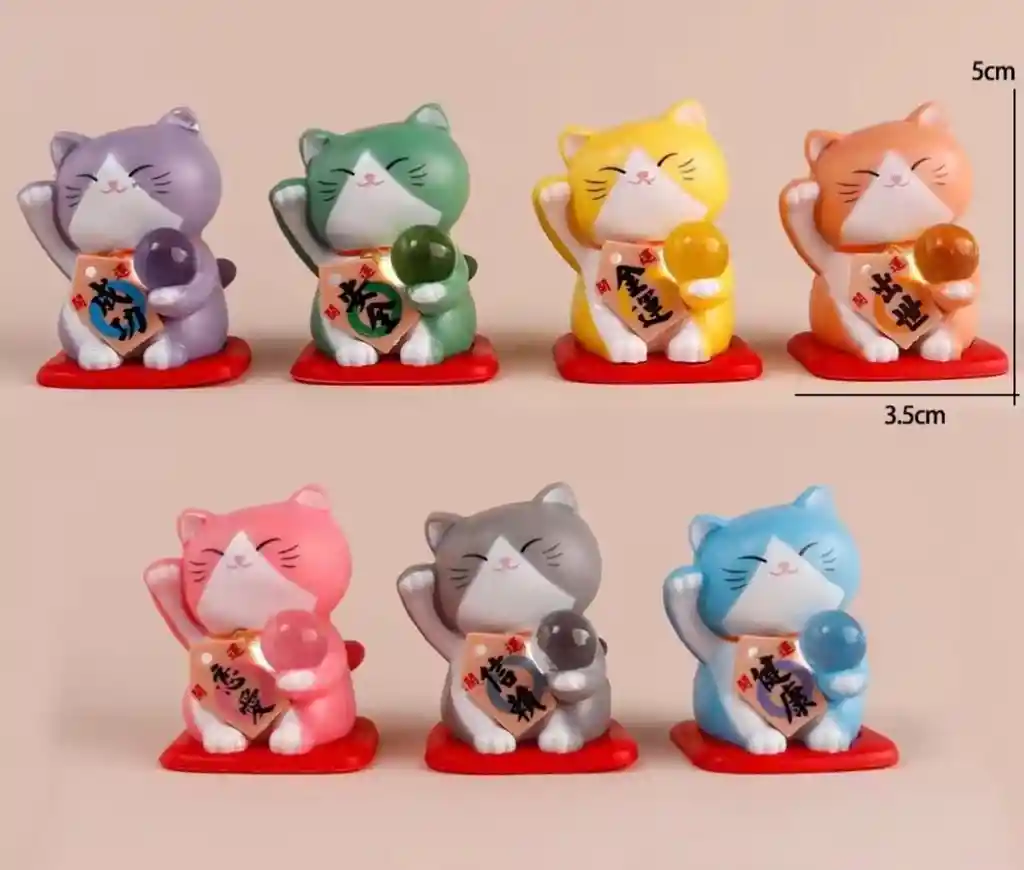 Colección Gato De La Suerte, Maneki-neko X7