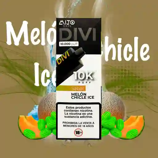 Melón Chicle Ice - Divi - 10000 Aspiraciones - 5%-50mg