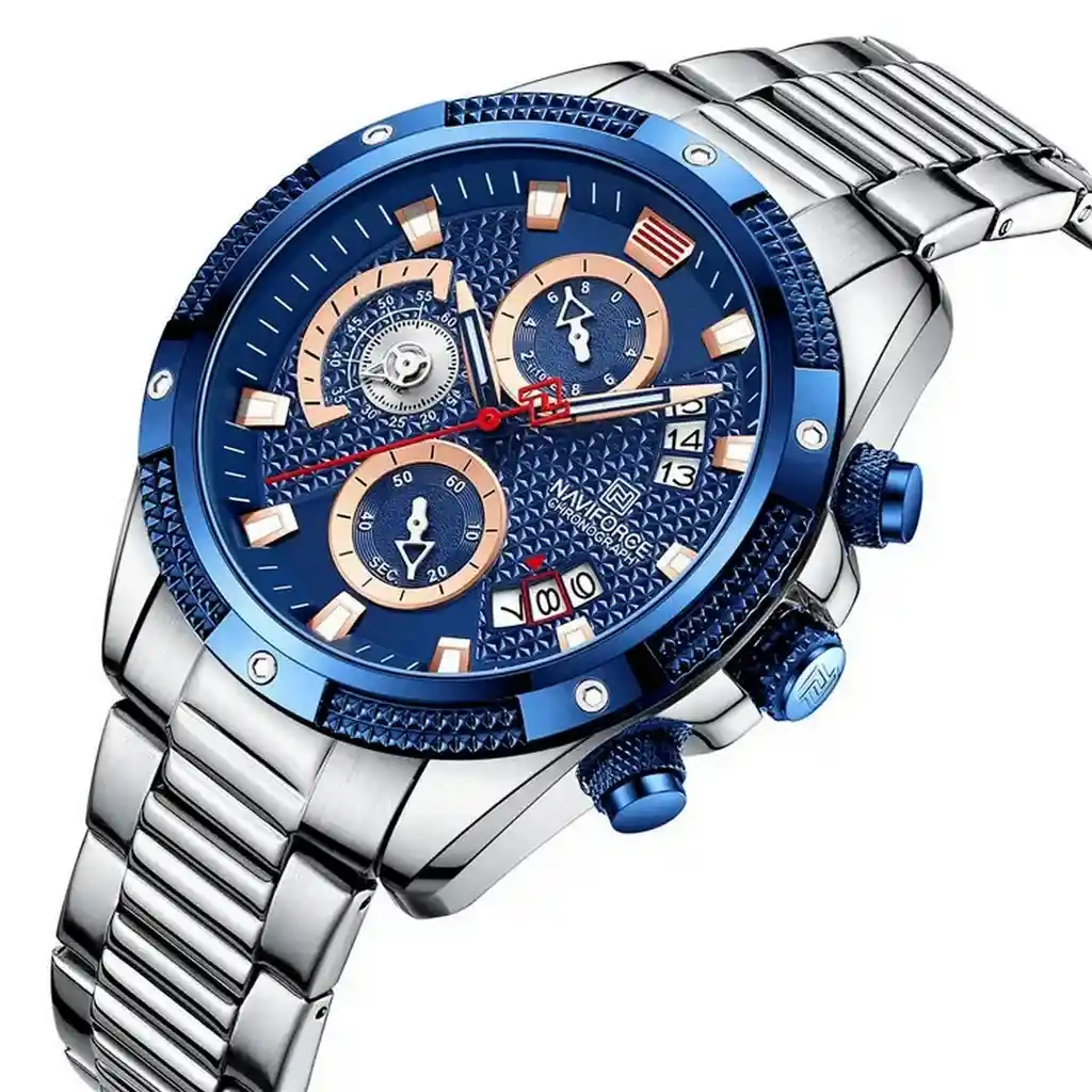 Reloj Naviforce Original Nf 8021 Acero Inoxidable + Estuche