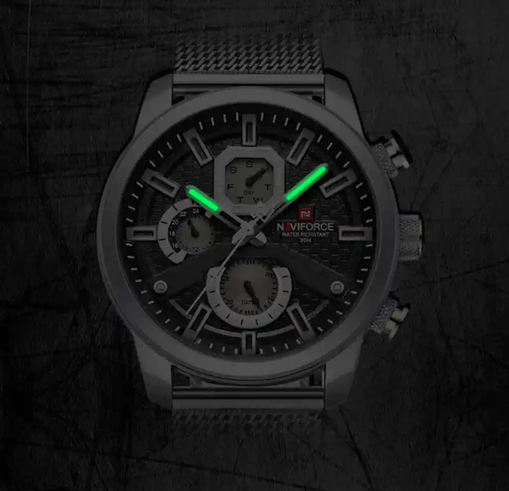 Reloj Naviforce Original Nf 9211 Acero Inoxidable + Estuche