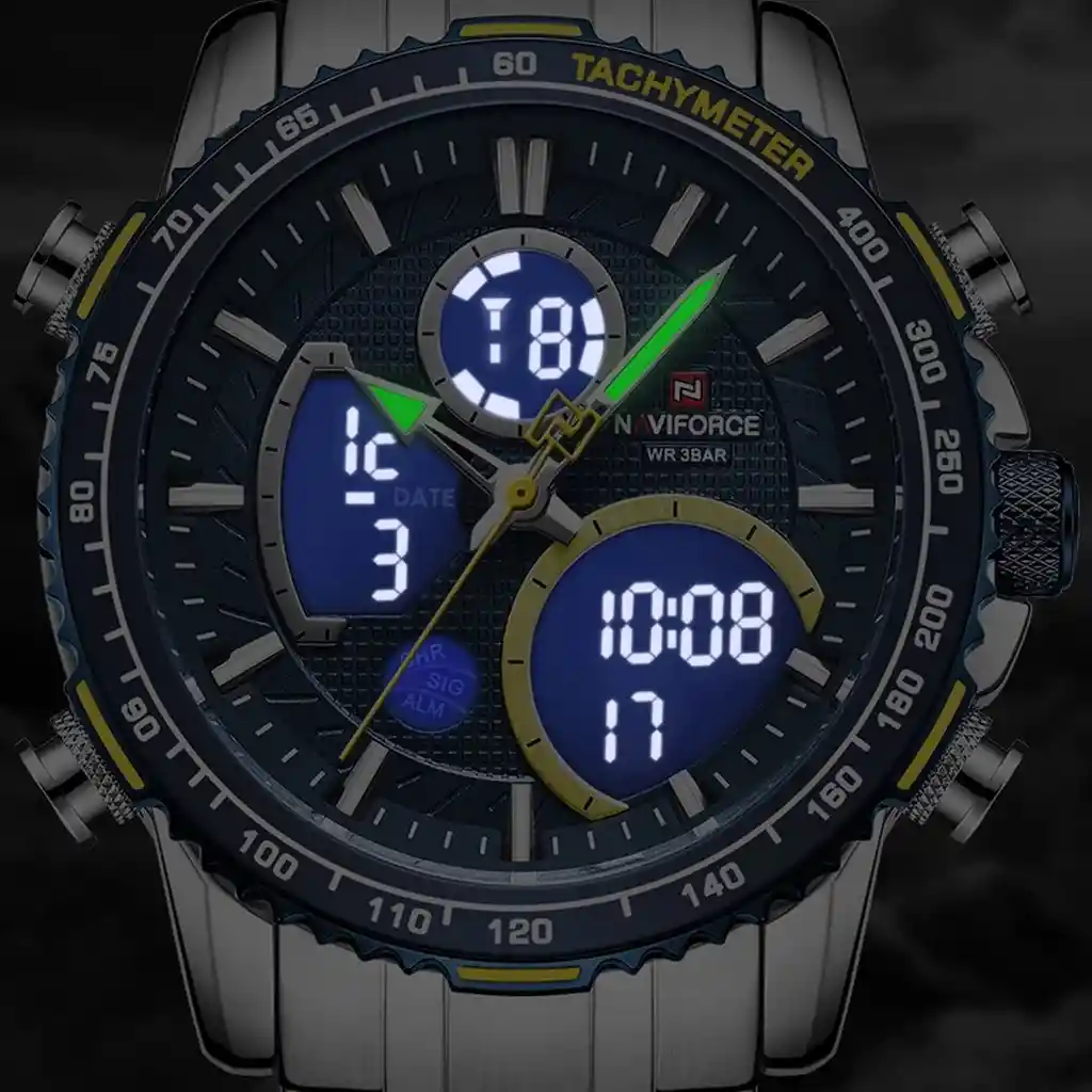 Reloj Naviforce 9182 Acero Hombre Acero Casual + Estuche