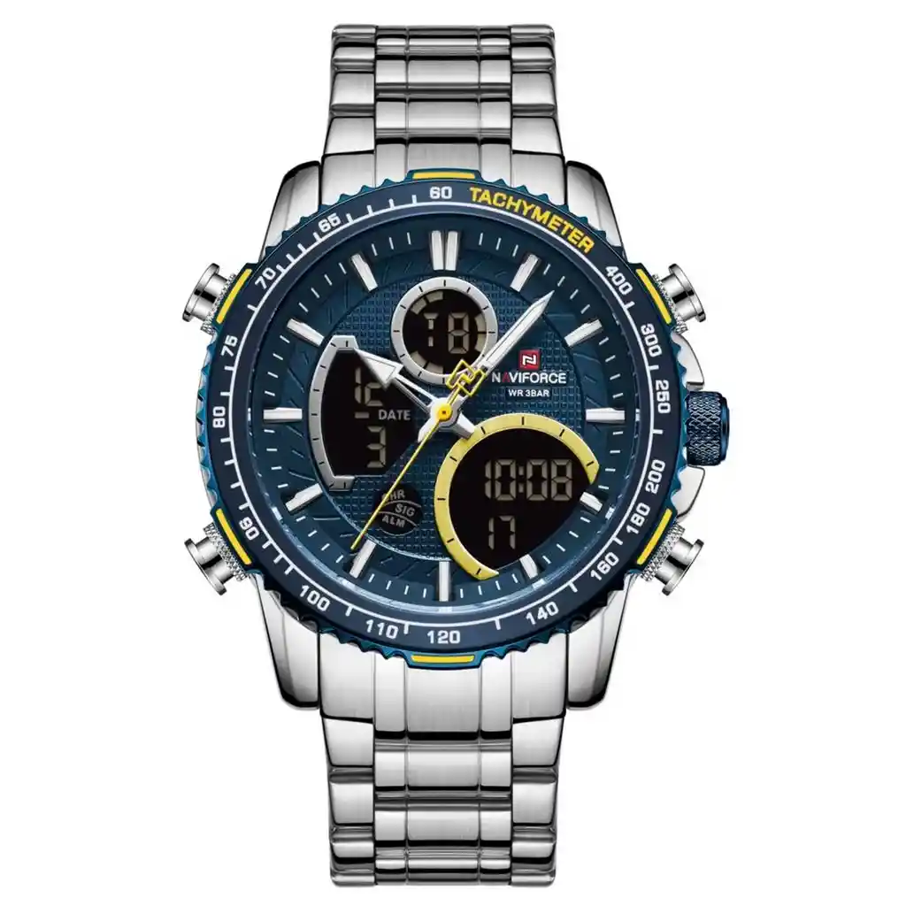 Reloj Naviforce 9182 Acero Hombre Acero Casual + Estuche