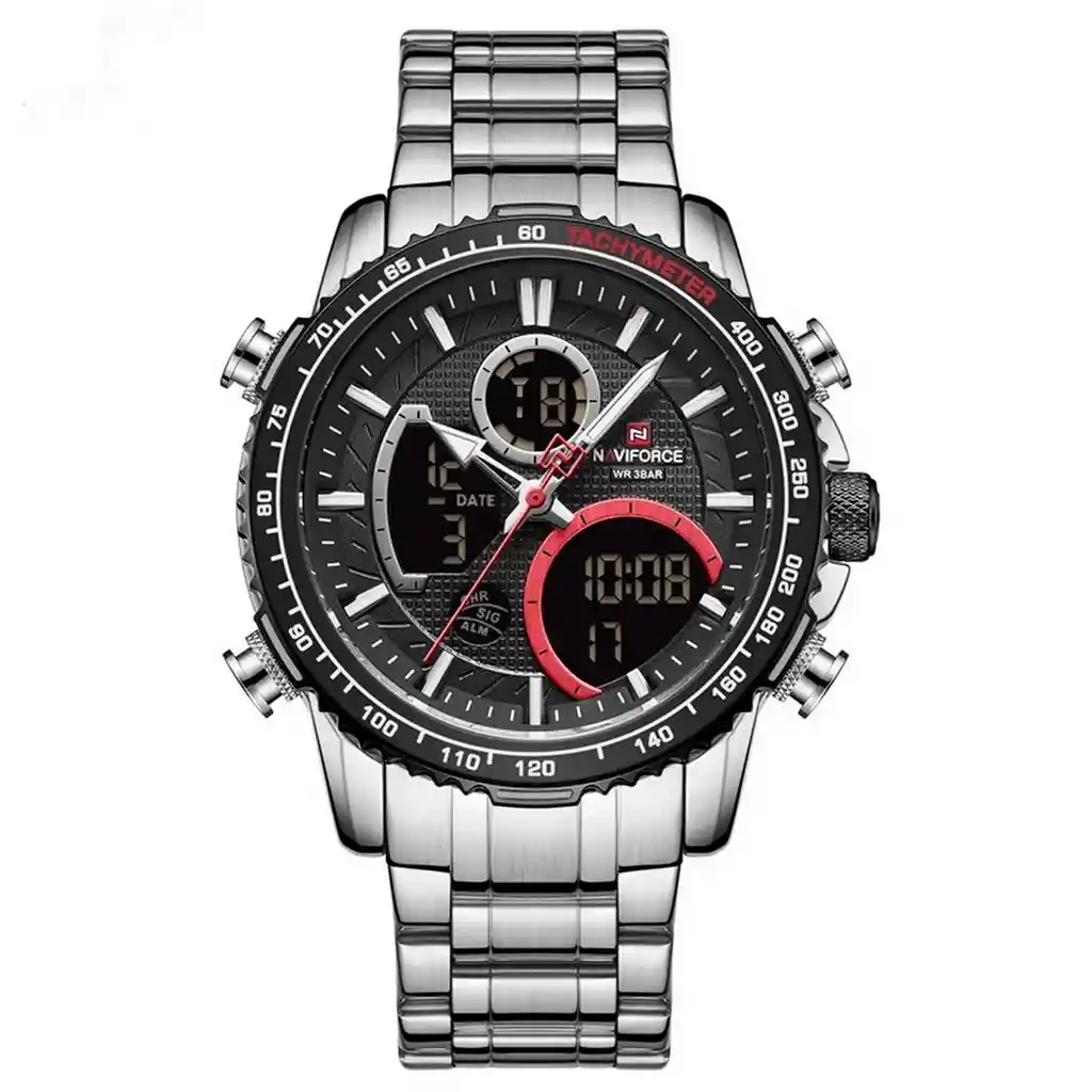 Reloj Naviforce 9182 Acero Hombre Acero Casual + Estuche