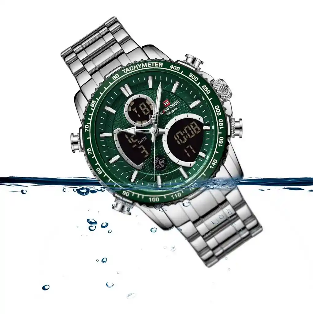 Reloj Naviforce 9182 Acero Hombre Acero Casual + Estuche