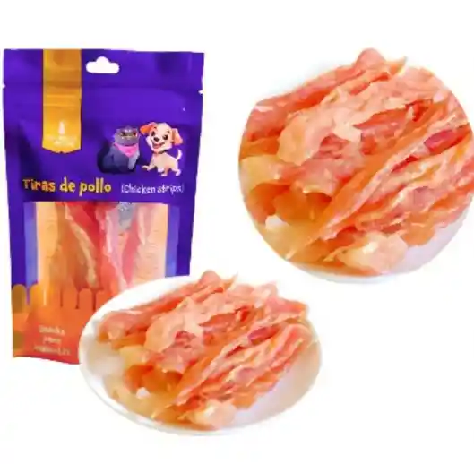 Snack Tiras De Pollo Para Gatos Y Perros