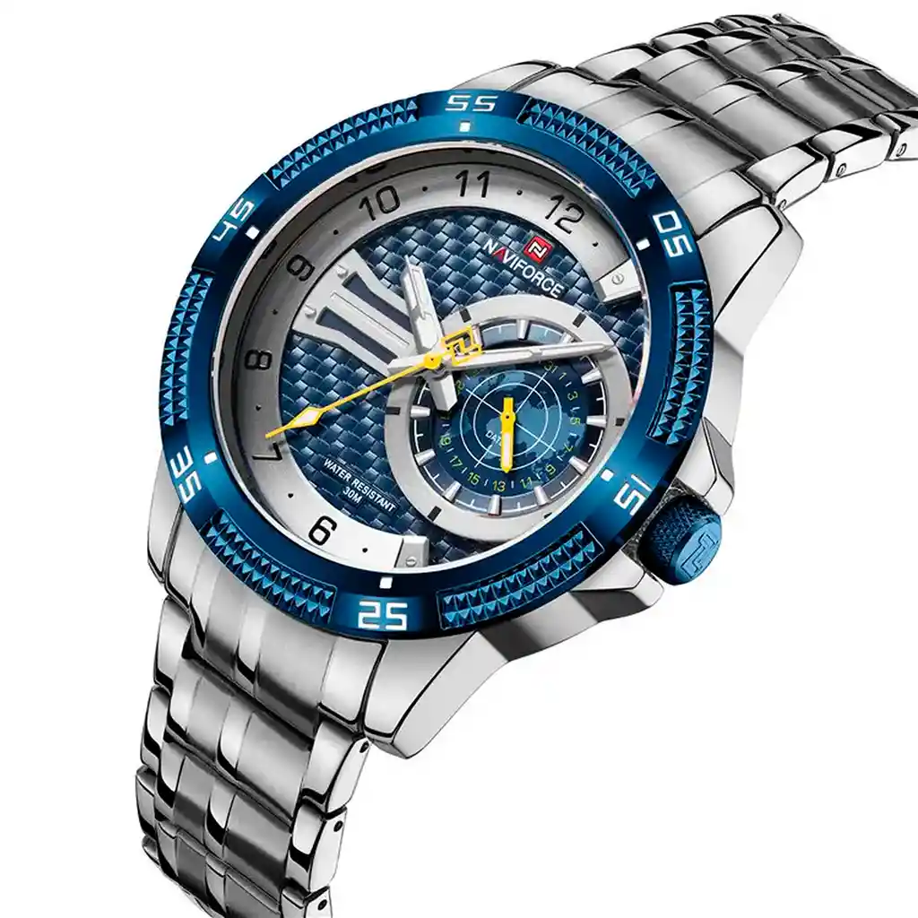 Reloj Naviforce Original Nf 9206 Acero Inoxidable + Estuche