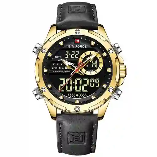 Reloj Naviforce Original Nf 9208 Casual Cuero + Estuche