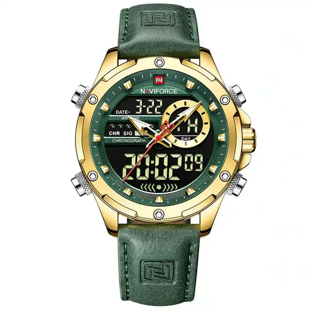 Reloj Naviforce Original Nf 9208 Casual Cuero + Estuche