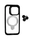 Estuche Para Iphone 15 Pro Soporte Duo Kit Lentes En Negro