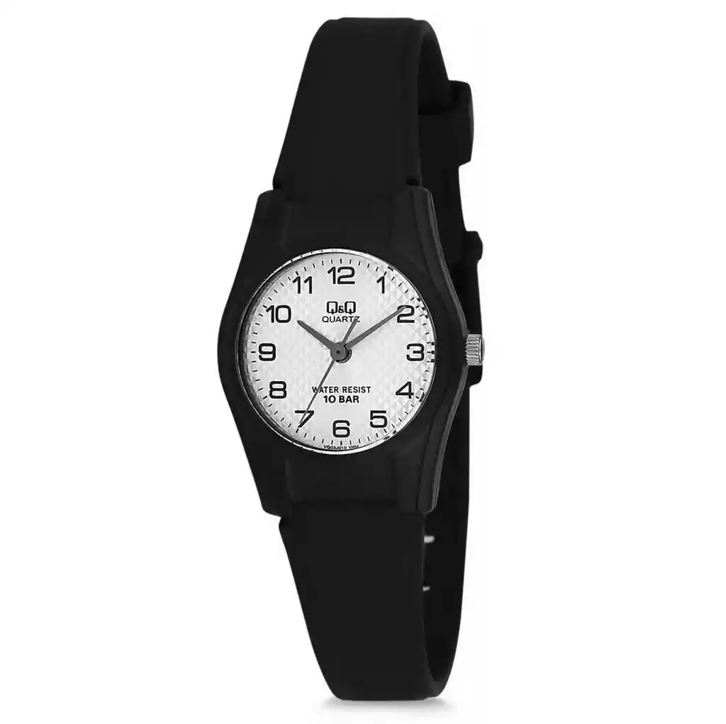 Reloj Para Mujer Qq Vq03j010y Negro + Estuche