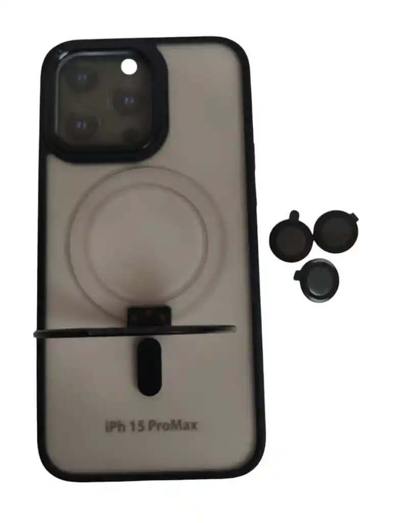 Estuche Para Iphone 15 Pro Max Focus Duo Kit Lentes Negro