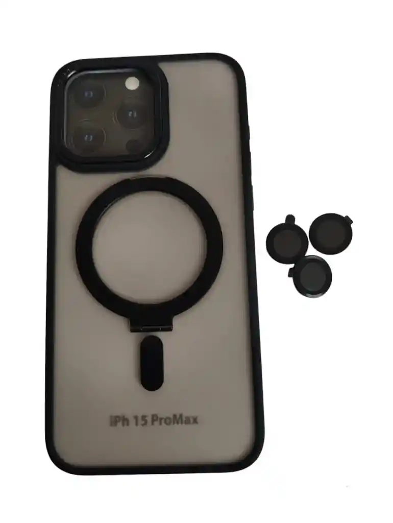 Estuche Para Iphone 15 Pro Max Focus Duo Kit Lentes Negro