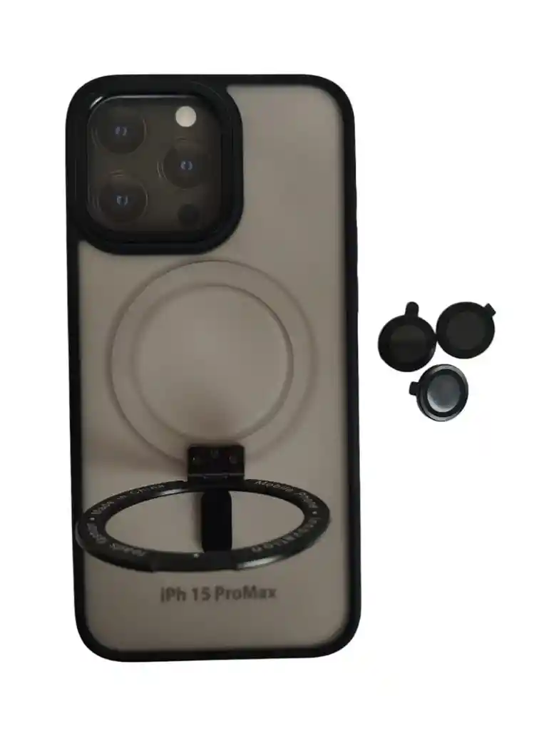 Estuche Para Iphone 15 Pro Max Focus Duo Kit Lentes Negro