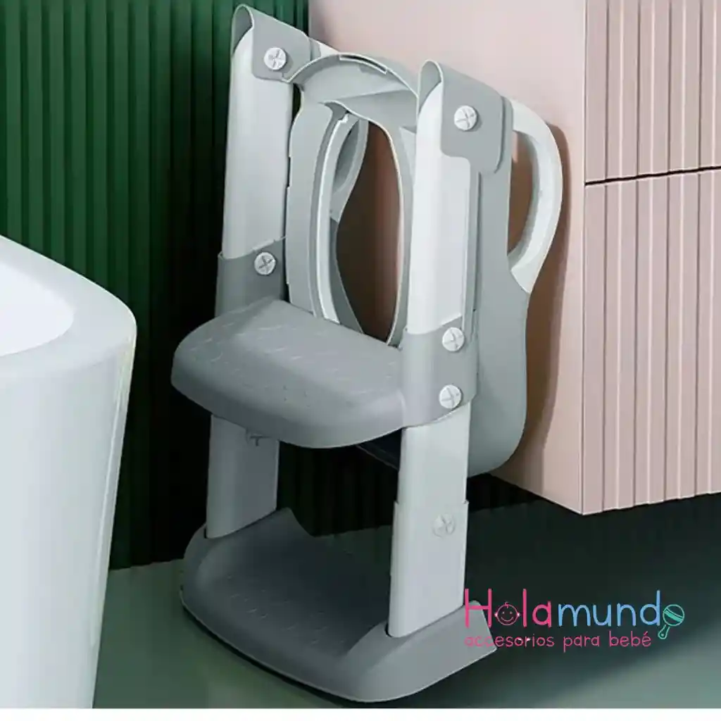 Adaptador Para Baño Con Escalera Plegable Gris
