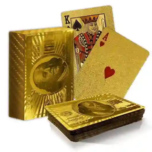 Cartas Doradas Baraja De Poker De Lujo Dolar Classic