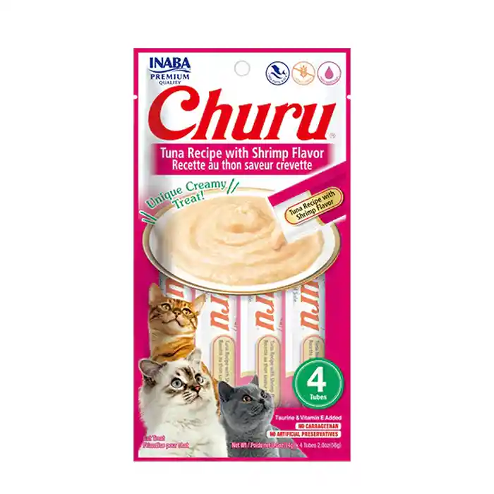 Churu Snack Gatos X 4 - Atún Con Camarones