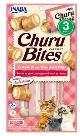 Churu Bites Snack Gato X3 - Pollo Y Salmón