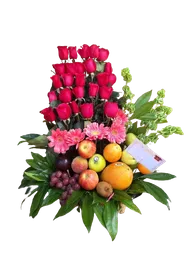Ramo Con Rosas Y Frutas