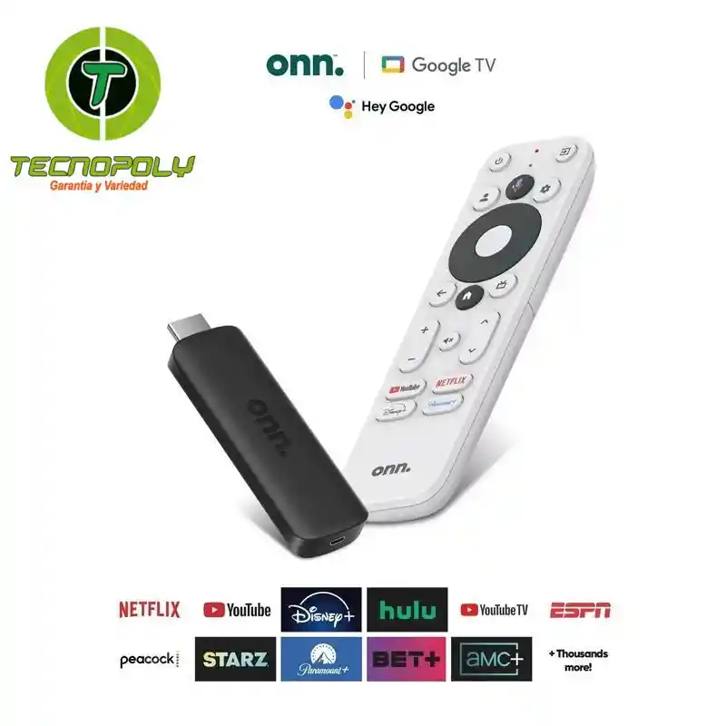 Convertidor Smart Tv Box Onn Tv Hd Control Remoto Con Comando De Voz