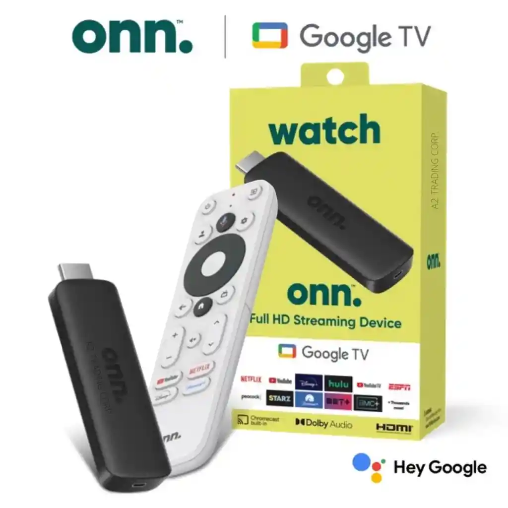 Convertidor Smart Tv Box Onn Tv Hd Control Remoto Con Comando De Voz