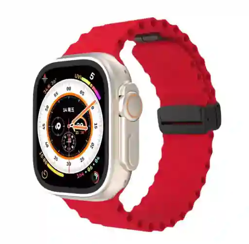 Pulso Apple Watch Ocean Magnetic Rojo