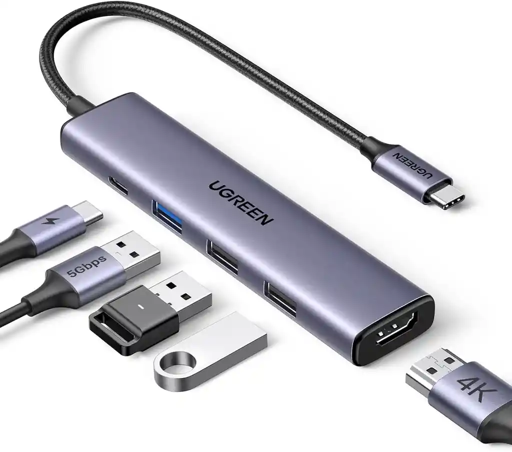 Adaptador Usb C 5 En 1 A Hdmi Usb Macbook Windows Ugreen