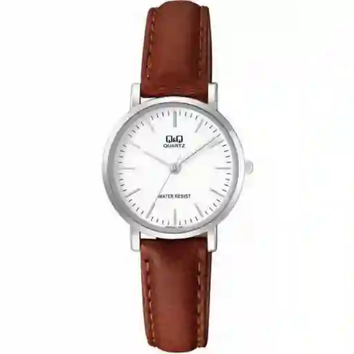 Reloj Qq Qyq Q979j301y Casual Cuero Mujer Dama + Estuche