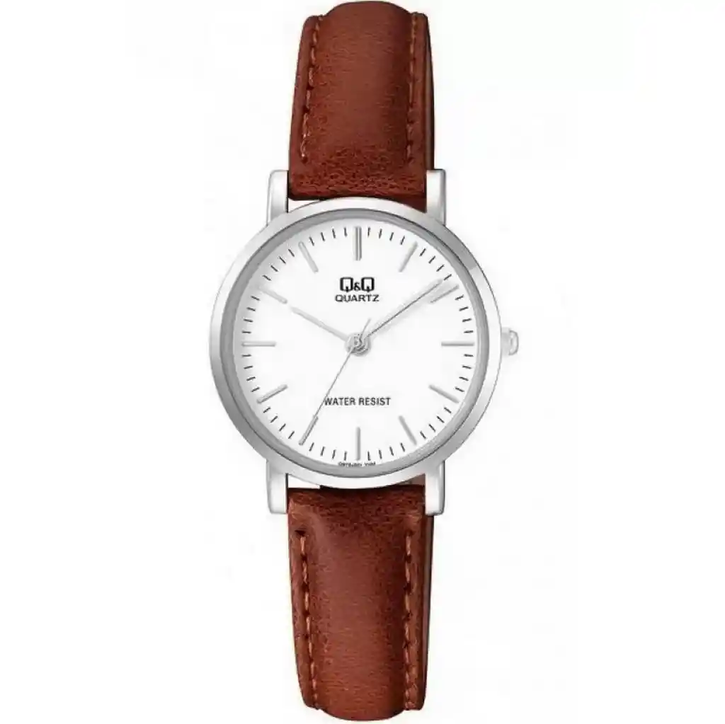 Reloj Qq Qyq Q979j301y Casual Cuero Mujer Dama + Estuche