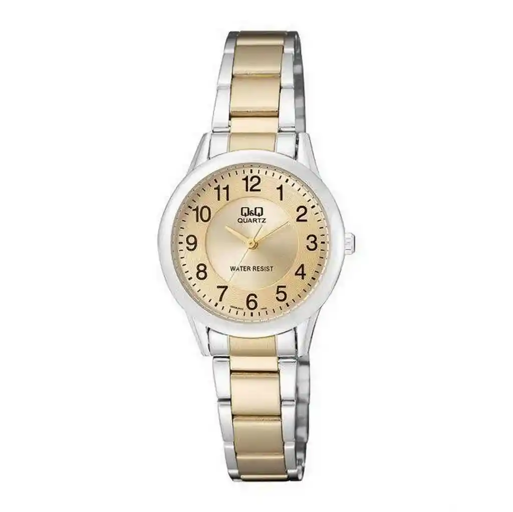 Reloj Qq Qyq Q949j403y Casual Acero Mujer Dama + Estuche