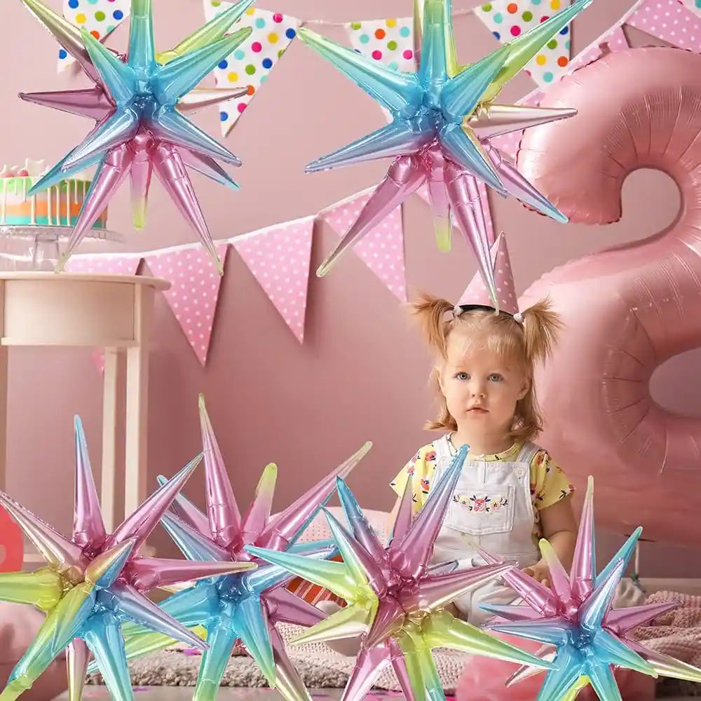 2 Globos De Estrella Degrade De Puntas