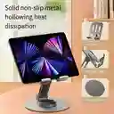 Soporte Escritorio Metalico Gira 360 Celular/tablet/iphone/ Giratorio Ajustable Plegable