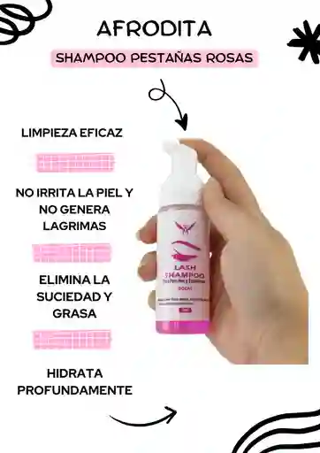 Afrodita Shampoo Pestañas Rosas